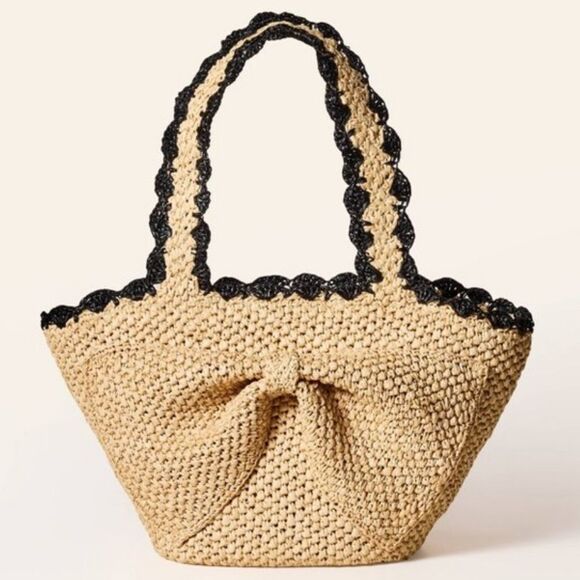 Kate Spade New York Raffia Bow Tote Bag! - Picture 6 of 6